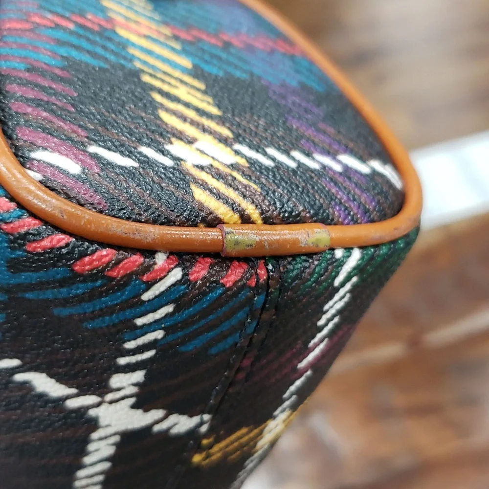 Dooney & Bourke Windsor Tartan Barrel Bag - Red, Green, Yellow - Picture 15 of 16